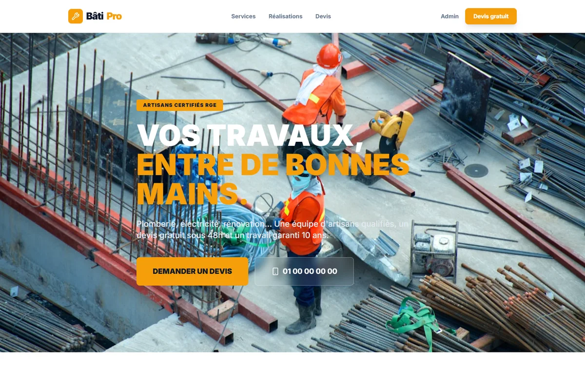 Aperçu du site BâtiPro
