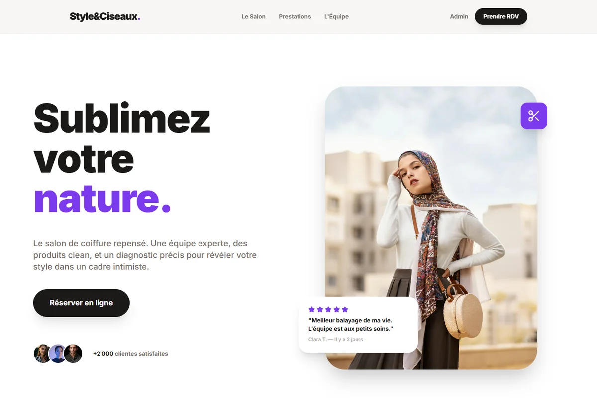 Aperçu du site Style & Ciseaux