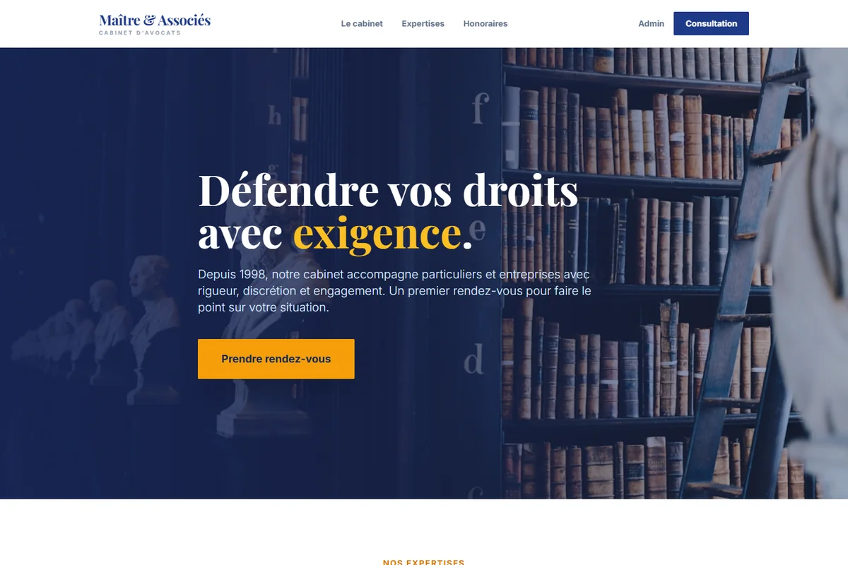 Aperçu du site Maître & Associés