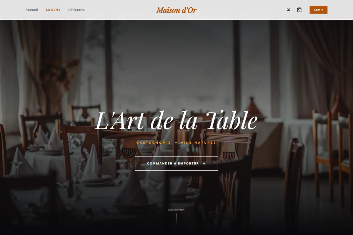 Aperçu du site La Table d'Or